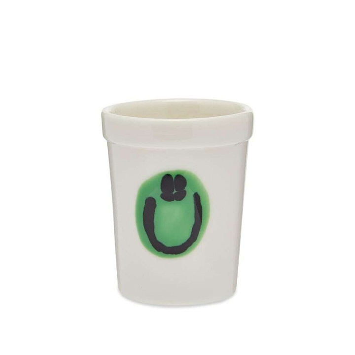 Photo: Frizbee Ceramics Small Play Espresso Cup in Green Alien