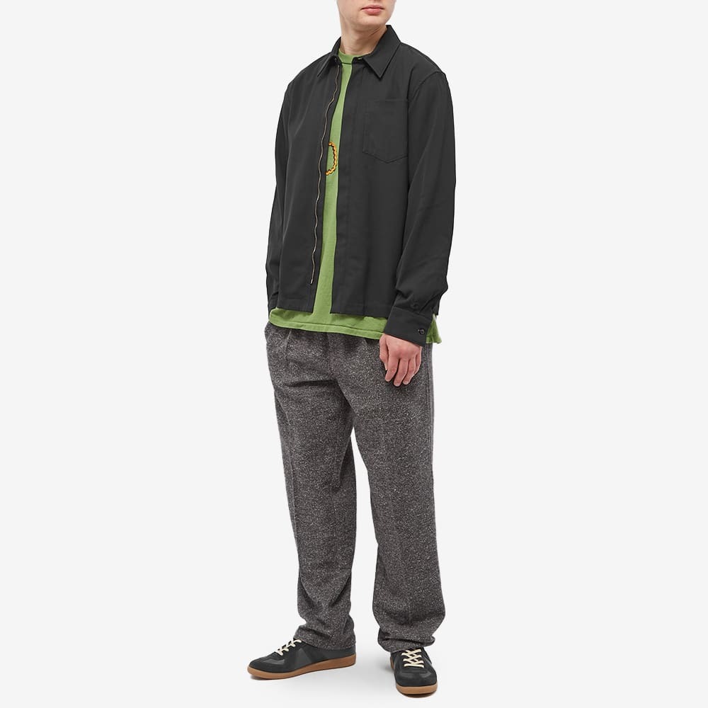 Dries Van Noten Men's Wool Zip Overshirt in Black Dries Van Noten
