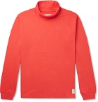 Holiday Boileau - Mock-Neck Cotton-Jersey T-Shirt - Red