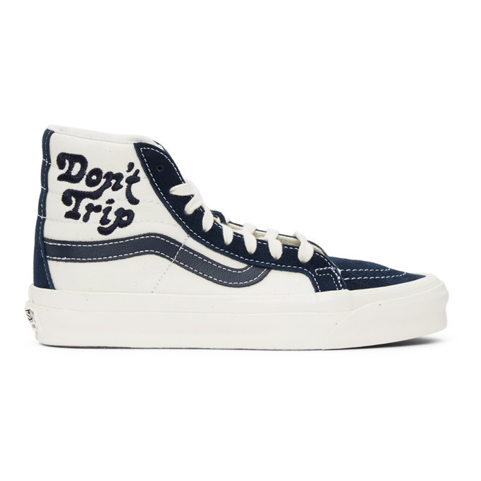 Photo: Vans Blue and Off-White OG Sk8 Hi LX Sneakers