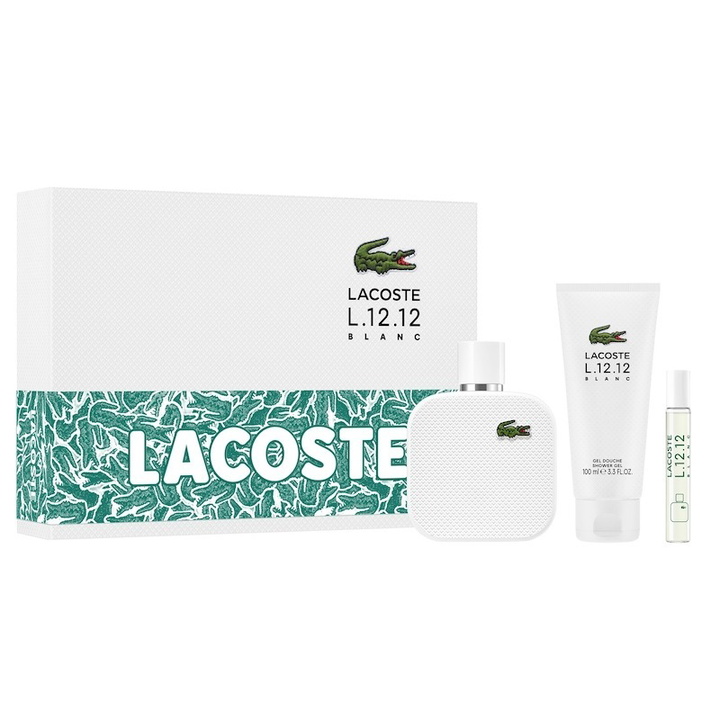 Photo: Lacoste Mens L.12.12 Blanc 3pcs EDT Gift Set Fragrances 3386460156837