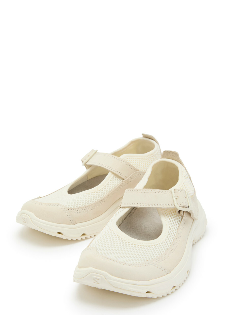 Salomon RX Marie-jeanne Mesh and Nubuck Sneakers Cream