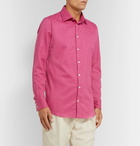 Richard James - Slim-Fit Cotton-Flannel Shirt - Pink