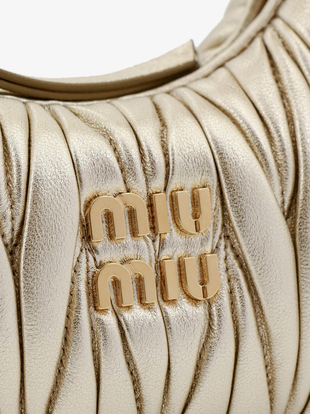 Miu miu gold bag hot sale