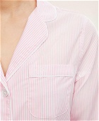 Brooks Brothers Women's Cotton Stripe Pajama Set | Pink