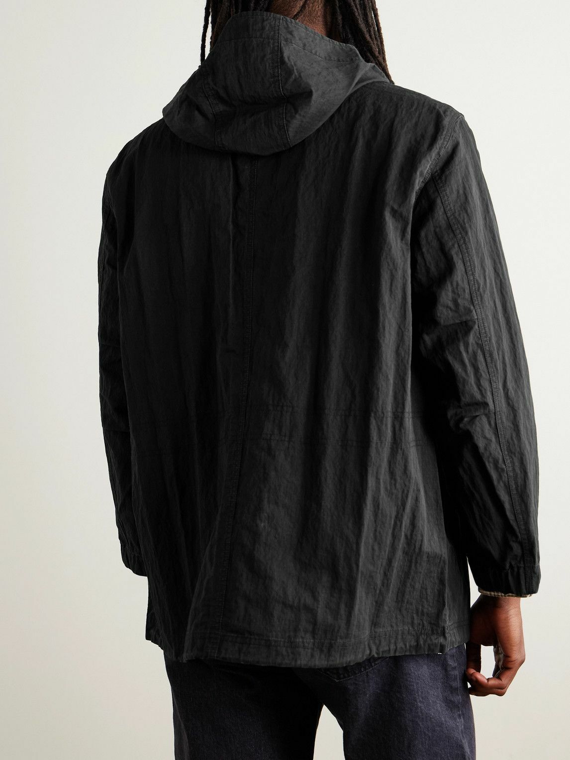 Corridor - M59 Stone-Washed Cotton-Blend Shell Hooded Field Jacket - Black