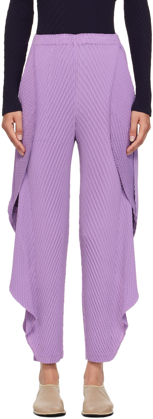 パンツ 21fw PLEATED TROUSERS purple ISSEY MIYAKE Purple Orbicular Pleats Trousers Issey Miyake Men
