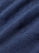 Yuri Yuri - Pointelle-Knit Wool Polo Shirt - Blue