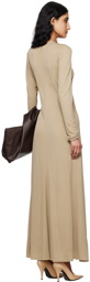 The Row Beige Venusia Maxi Dress