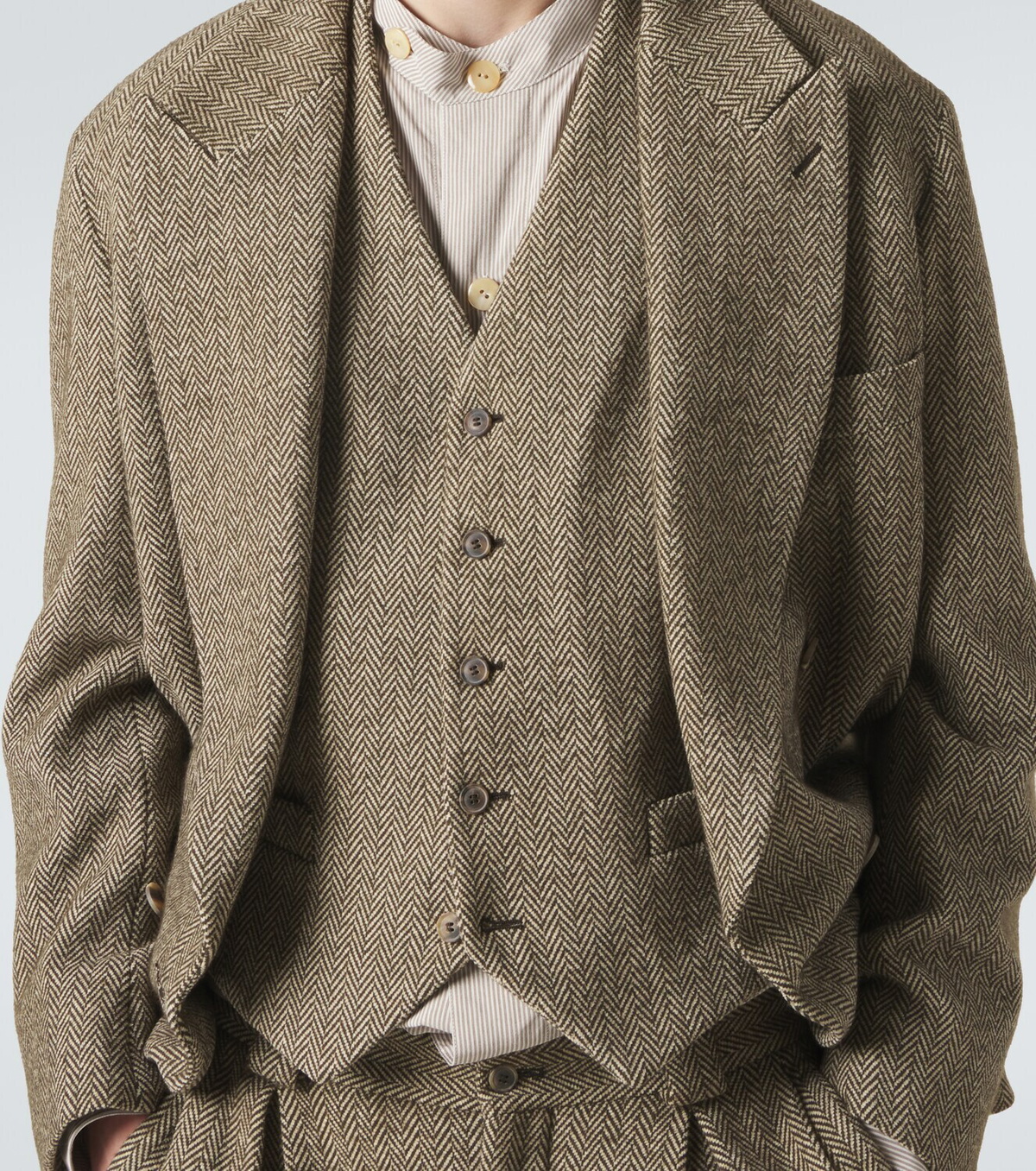 Giorgio Armani Cotton and wool-blend blazer