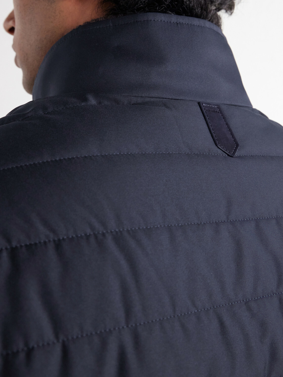 Canali - Leather-Trimmed Quilted Shell Bomber Jacket - Blue