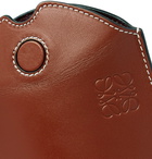 Loewe - Gate Logo-Debossed Leather Bag - Brown