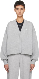 Nike Gray Over-Oversized Cardigan