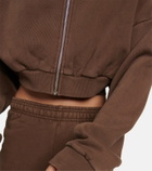 Entire Studios Cropped zip-up cotton hoodie