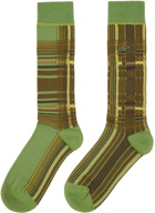 Vivienne Westwood Green Oversize Madras Socks