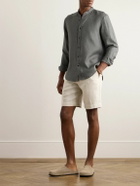 Club Monaco - Grandad-Collar Linen Shirt - Gray