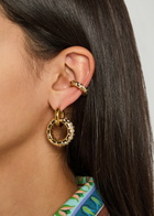 Timeless Pearly Crystal-embellished 24kt Gold-plated ear Cuff - One Size