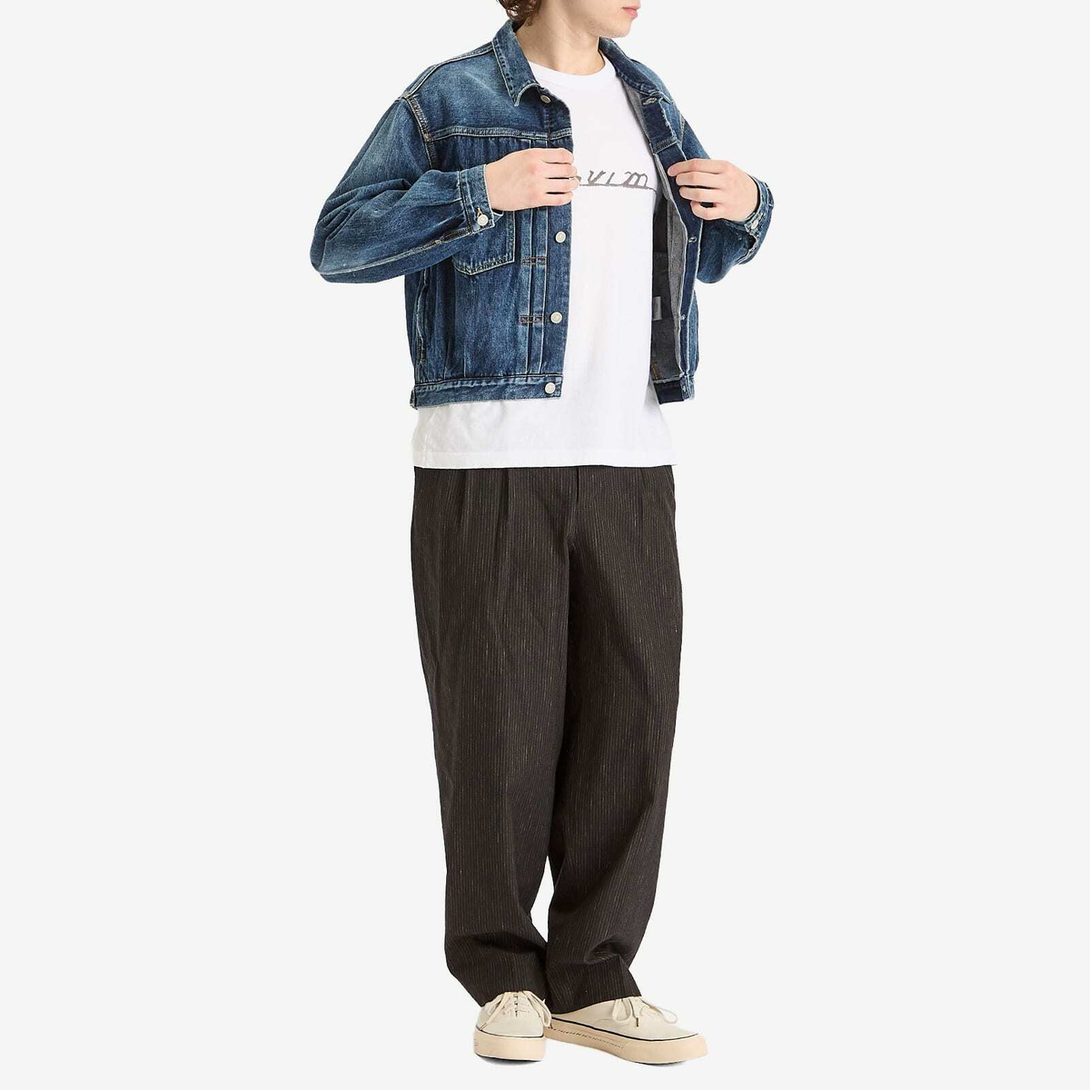 Visvim Men's SS 101X Damaged 1010 Jacket in Denim Visvim