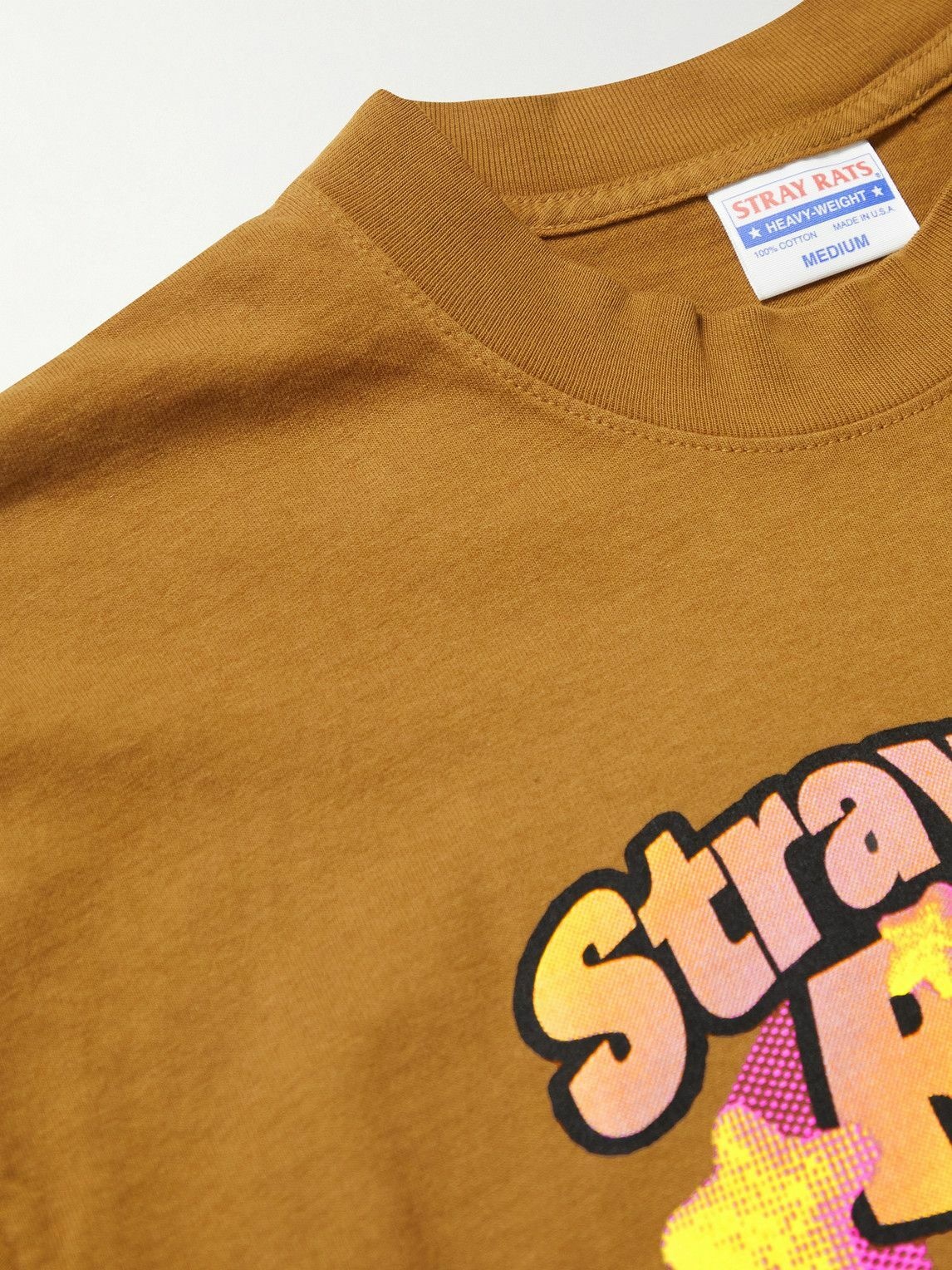 Stray Rats - Cereal Printed Cotton-Jersey T-Shirt - Brown