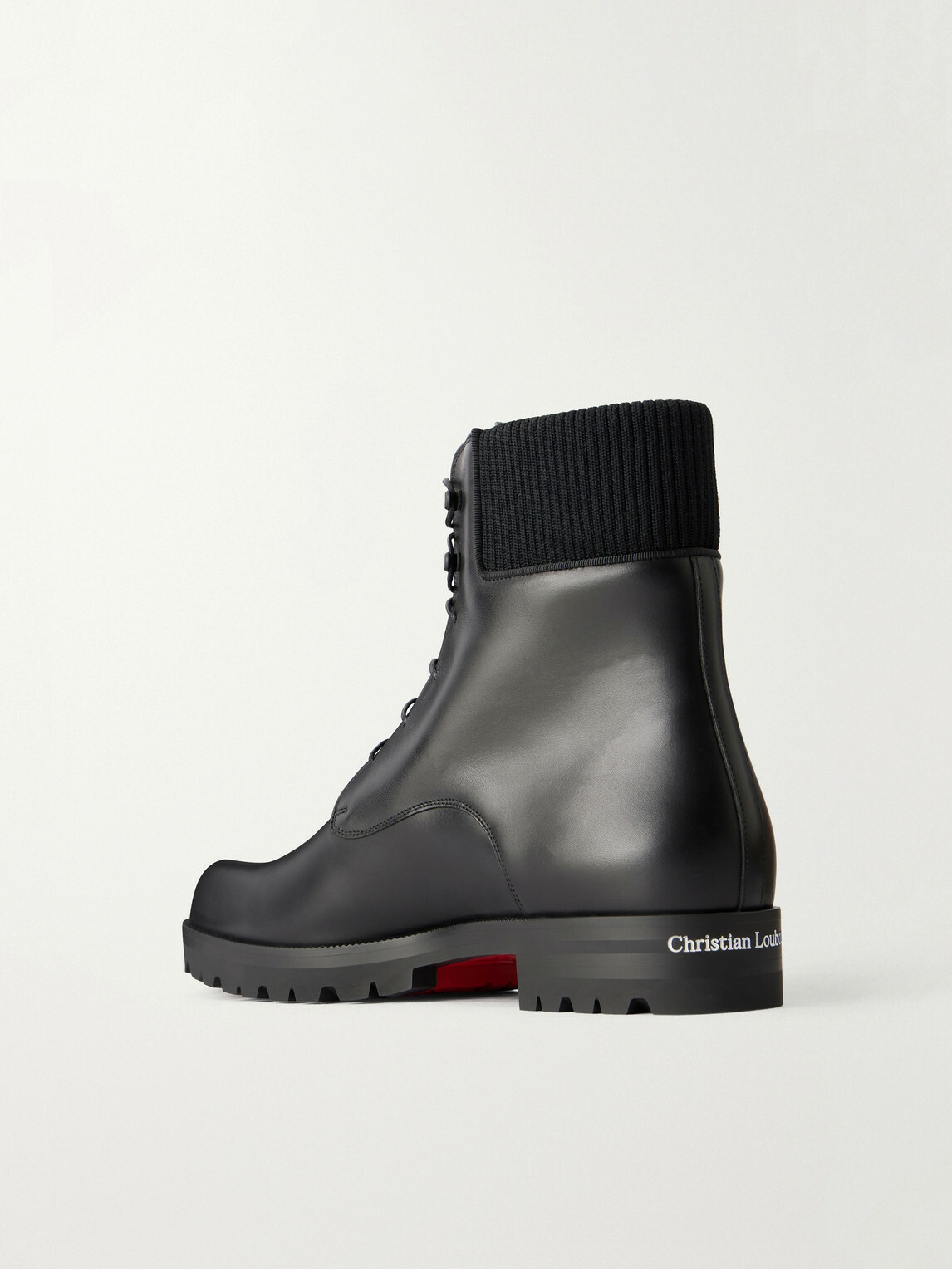 Christian Louboutin - Trapman Leather Lace-Up Boots - Black