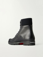 Christian Louboutin - Trapman Leather Lace-Up Boots - Black