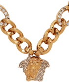 Versace Gold & Crystal Palazzo Dia Chain Necklace