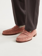 TOD'S - Suede Penny Loafers - Pink