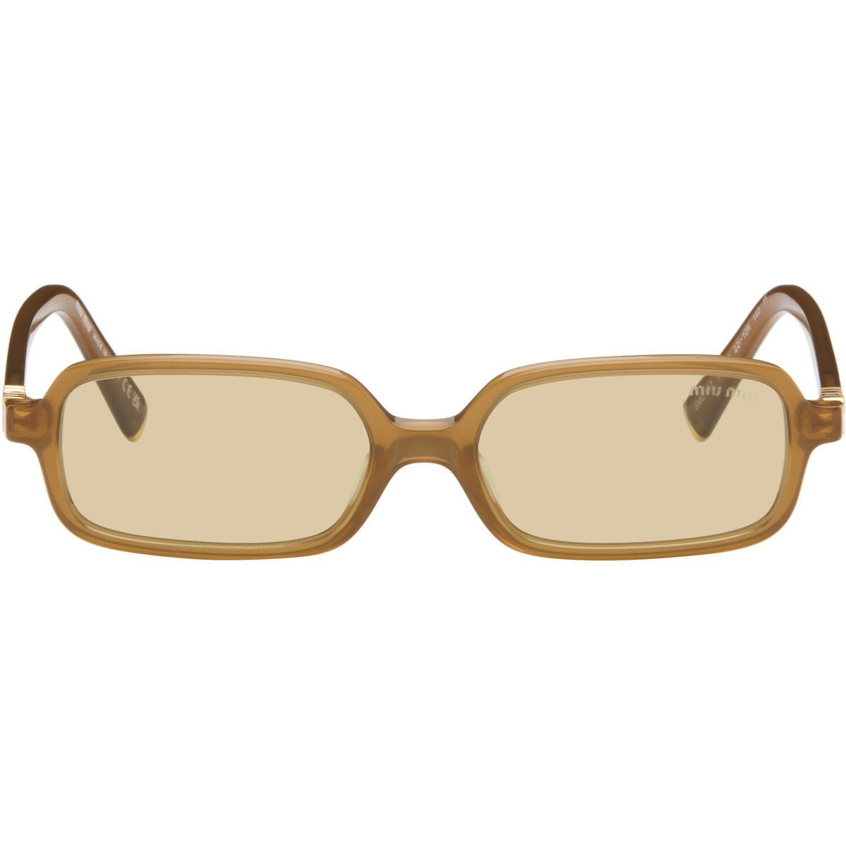 Miu Miu Eyewear Brown Miu Regard Sunglasses