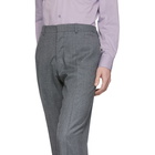 AMI Alexandre Mattiussi Grey Carrot-Fit Cropped Trousers