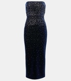 Alex Perry Embellished velvet midi dress