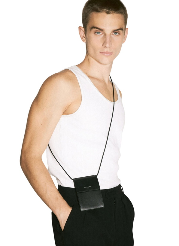 Photo: Saint Laurent Logo Print Mini Crossbody Bag