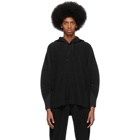 Homme Plisse Issey Miyake Black Pleated Hoodie