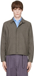 SOSHIOTSUKI Gray Melange Stripe Trucker Jacket