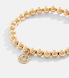 Sydney Evan Happy Face 14kt gold bracelet with diamonds