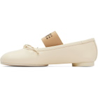 MM6 Maison Margiela Off-White Anatomic Numeric Ballerina Flats