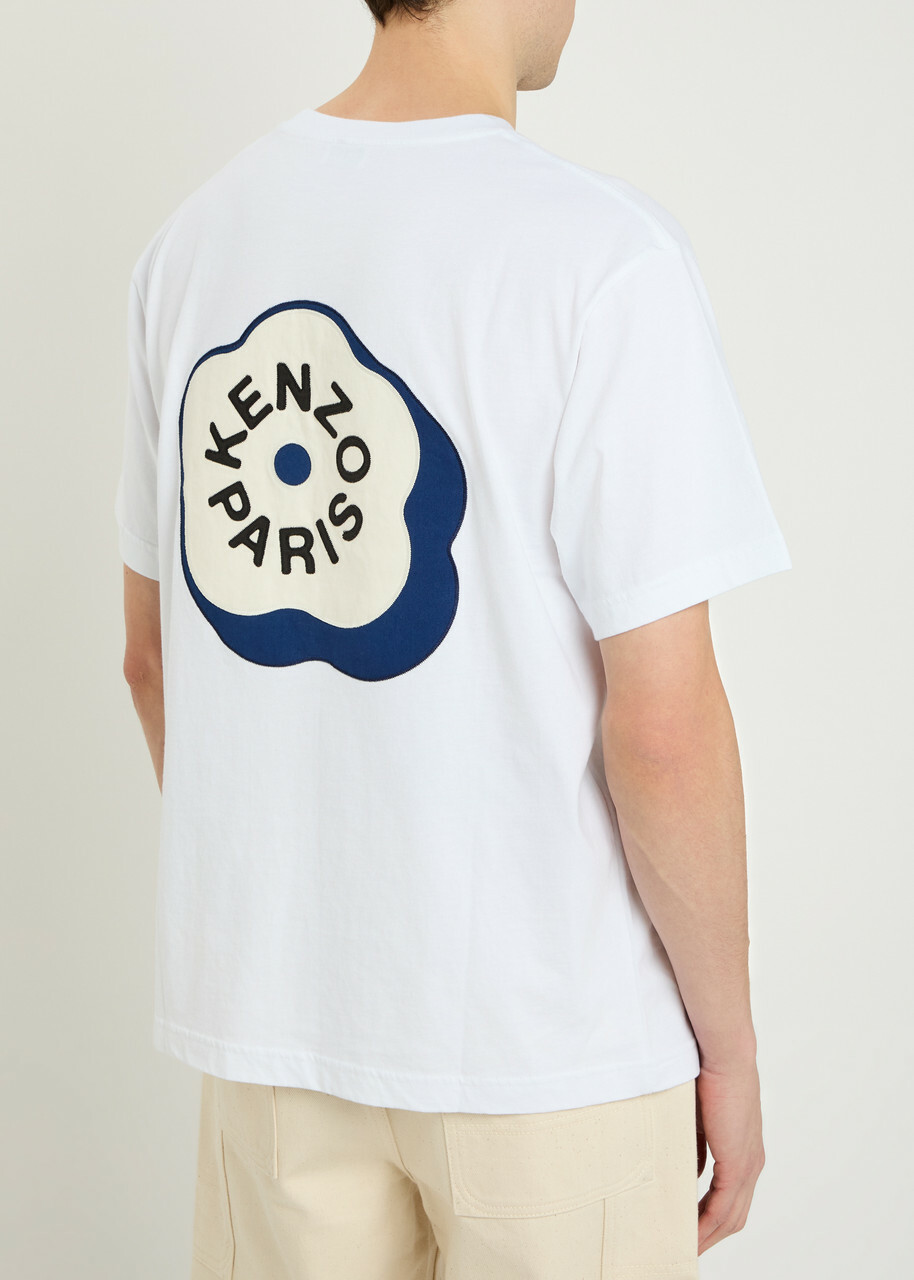 Kenzo Boke Flower 2.0 Appliquéd Cotton T-shirt White