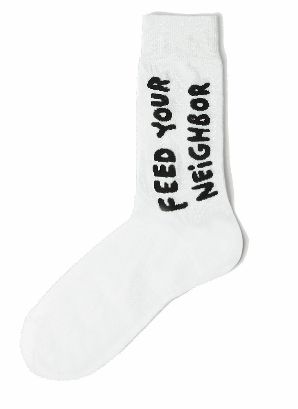 Photo: Feed Your Neighbour Socks in White
