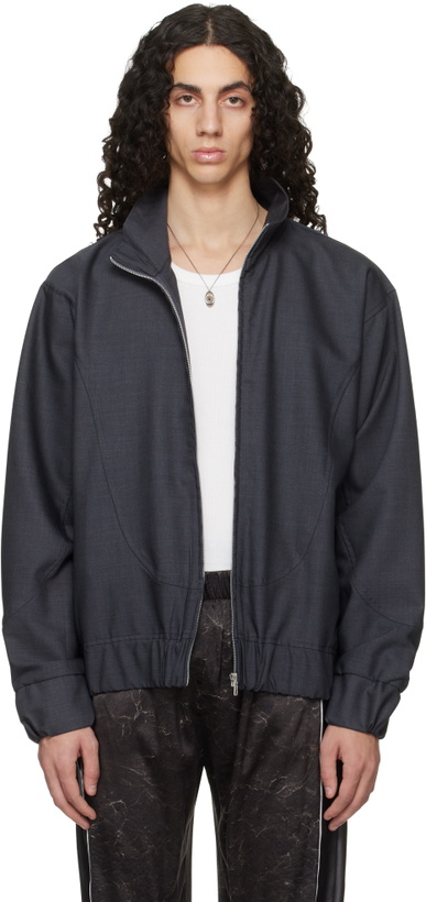 Photo: Serapis Gray Wool Track Jacket