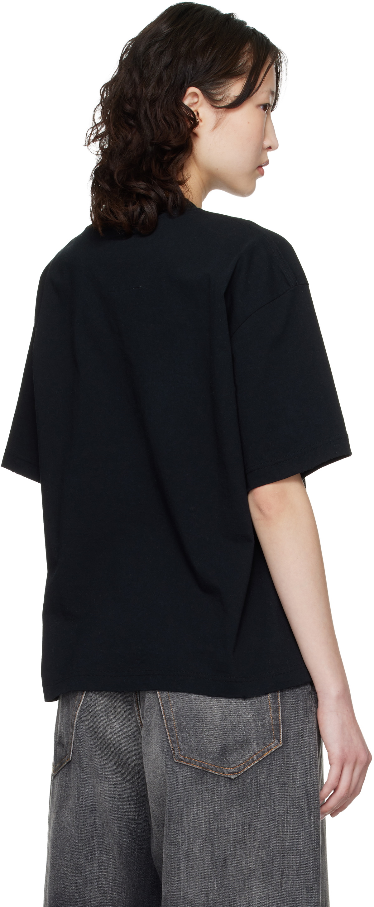 Maison MIHARA YASUHIRO Black Cat Printed T-shirt