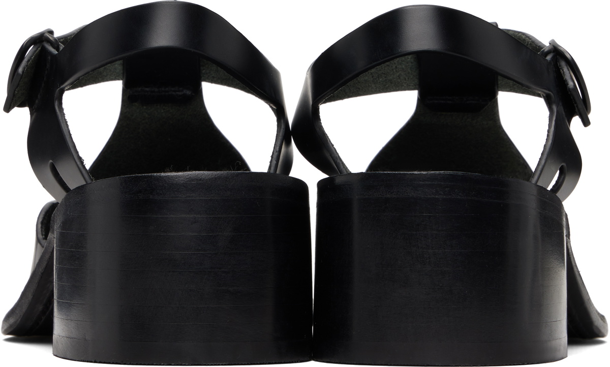 HEREU Black Pesca Heeled Sandals