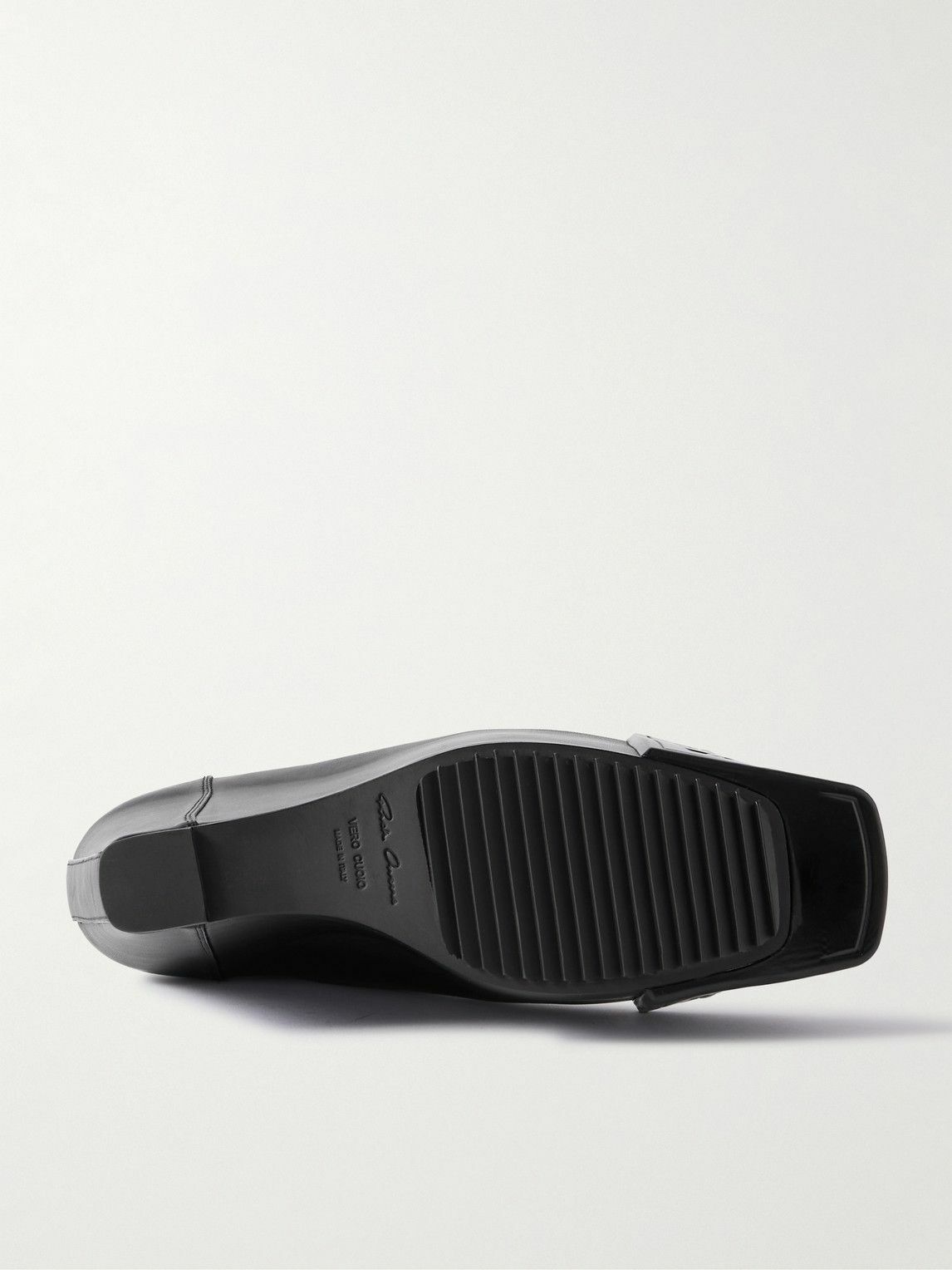 Rick Owens - Grilled Wedge Beatle Leather Platform Chelsea Boots