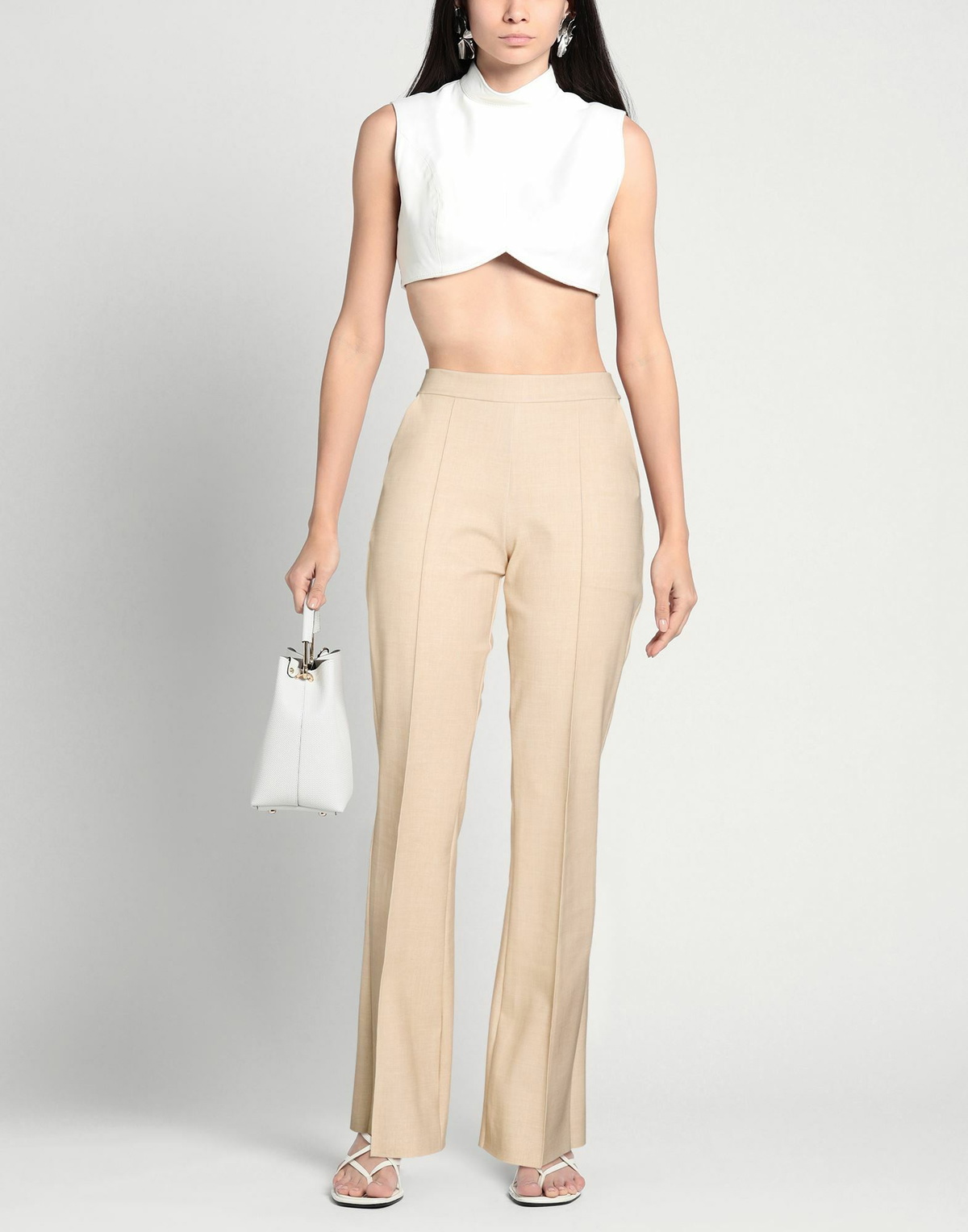 Chiara Boni La Petite Robe Womens Pants in Beige