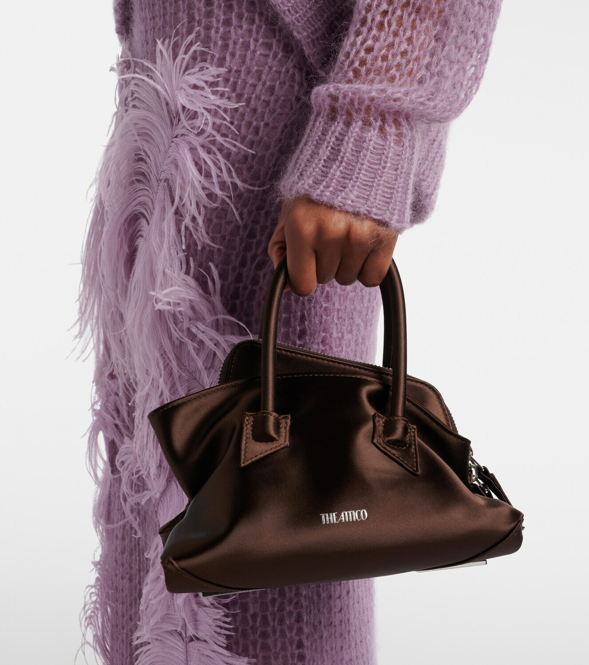 The Attico La Passeggiata Mini satin tote bag