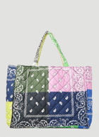 Cabas Bandana Print Quilted Tote Bag in Multicolour