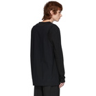 Juun.J Black Double Layer Long Sleeve T-Shirt