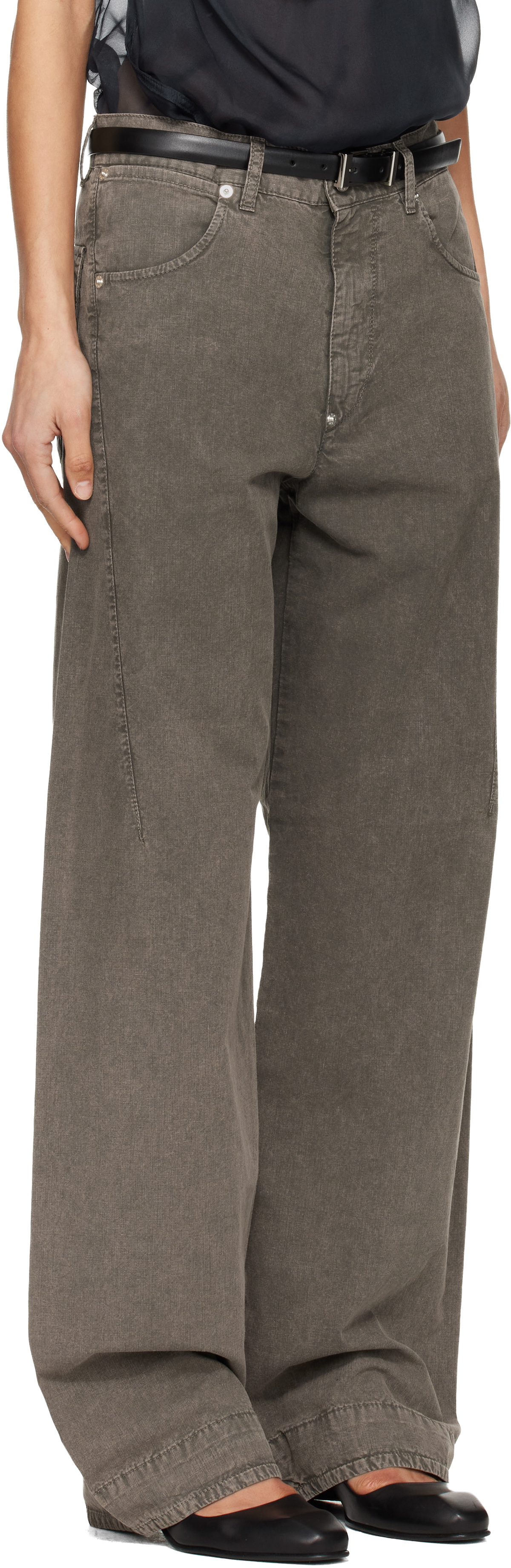 6397 Gray Darted Jeans