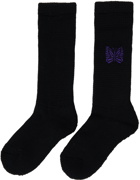 NEEDLES Black Pile Socks