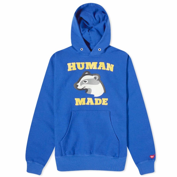 Photo: Human Made Men's Badger Hoodie in Blue