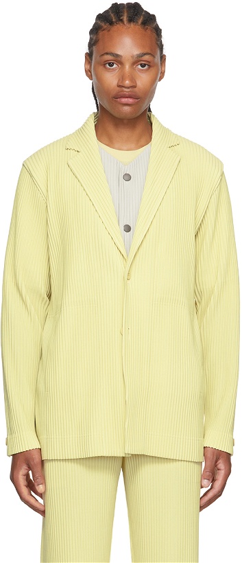 Photo: HOMME PLISSÉ ISSEY MIYAKE Yellow Tailored Pleats 1 Blazer
