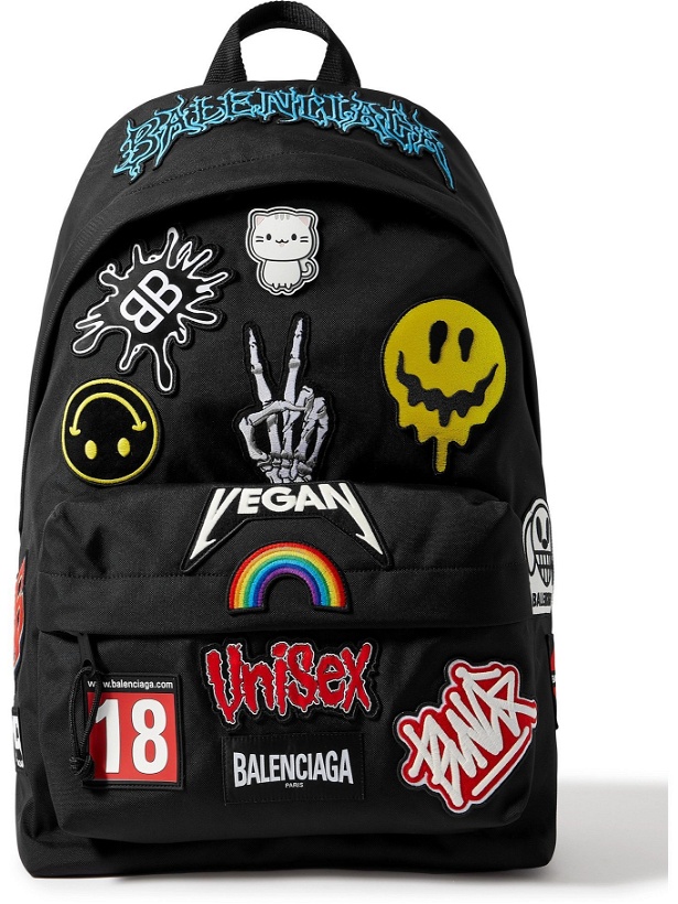 Photo: BALENCIAGA - Oversized Appliquéd Recycled Nylon Backpack